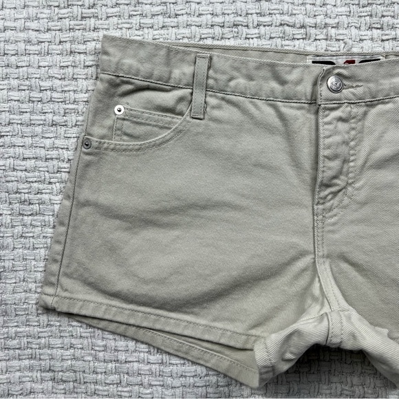 Y2K R4R Cream Denim Mini Shorts - Picture 5 of 7